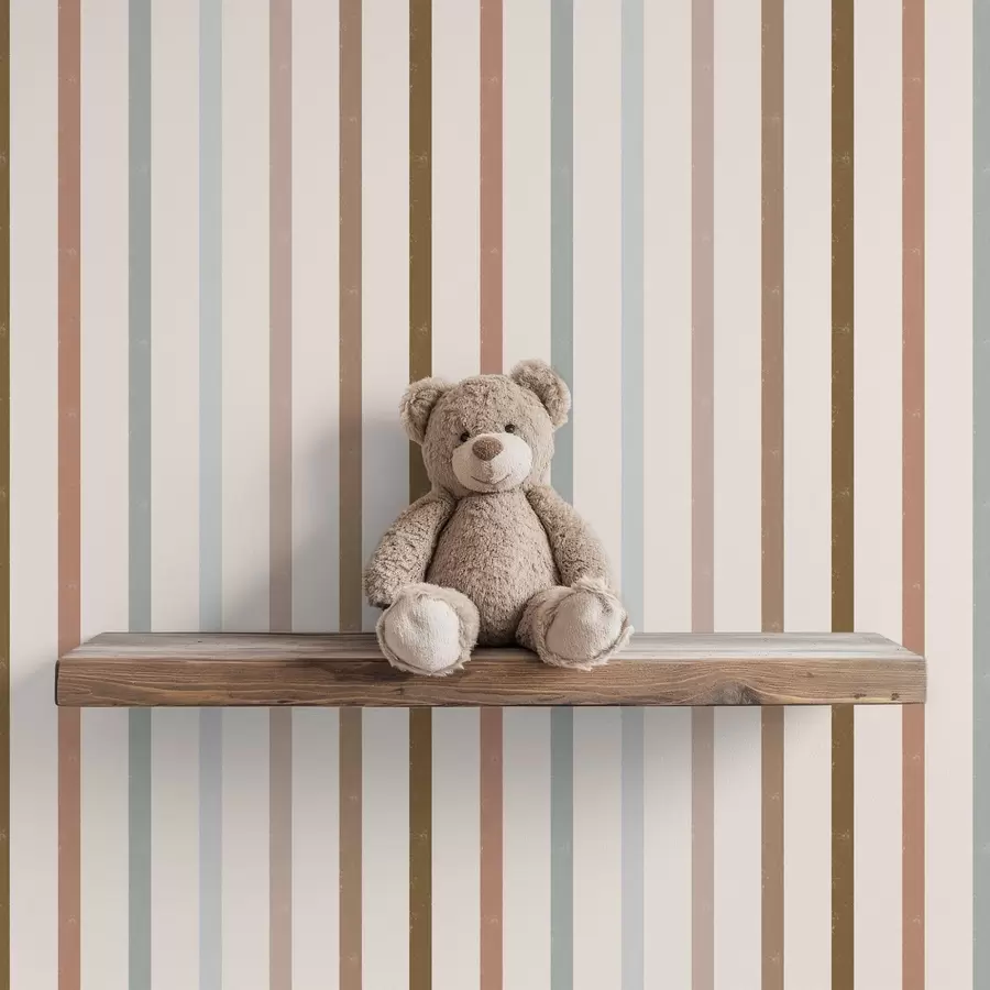 murales de pared Rayas verticales multicolores con una textura ligera a01184v3