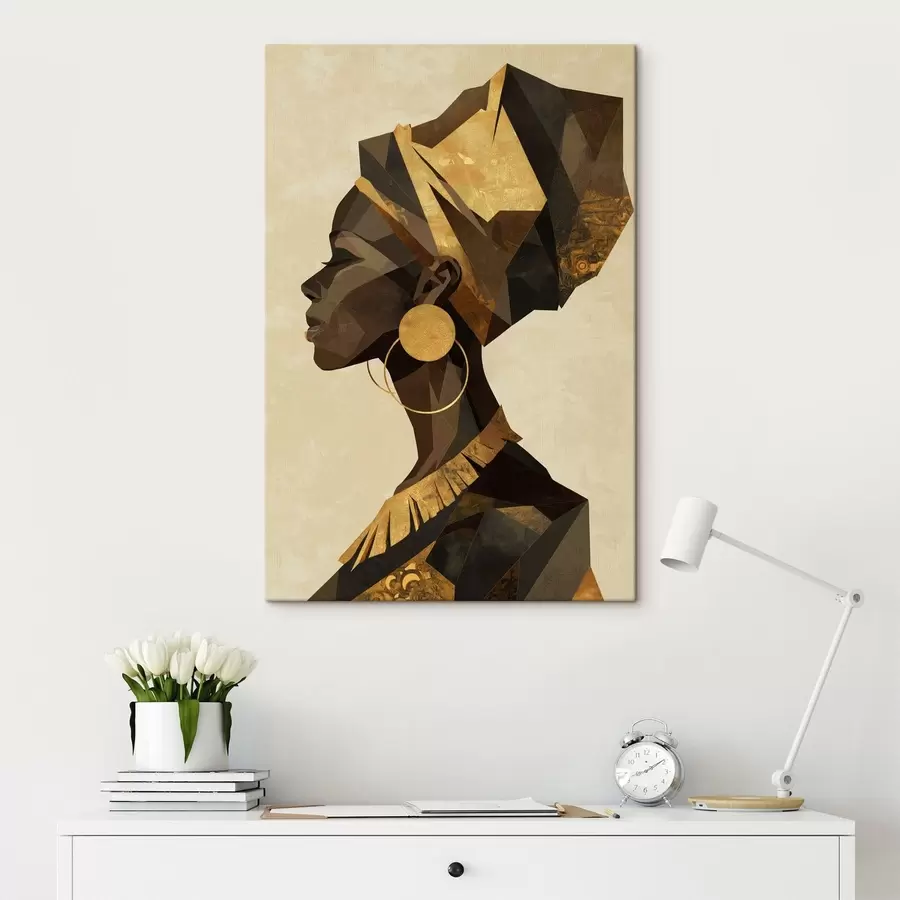 murales de pared Perfil africano s49088
