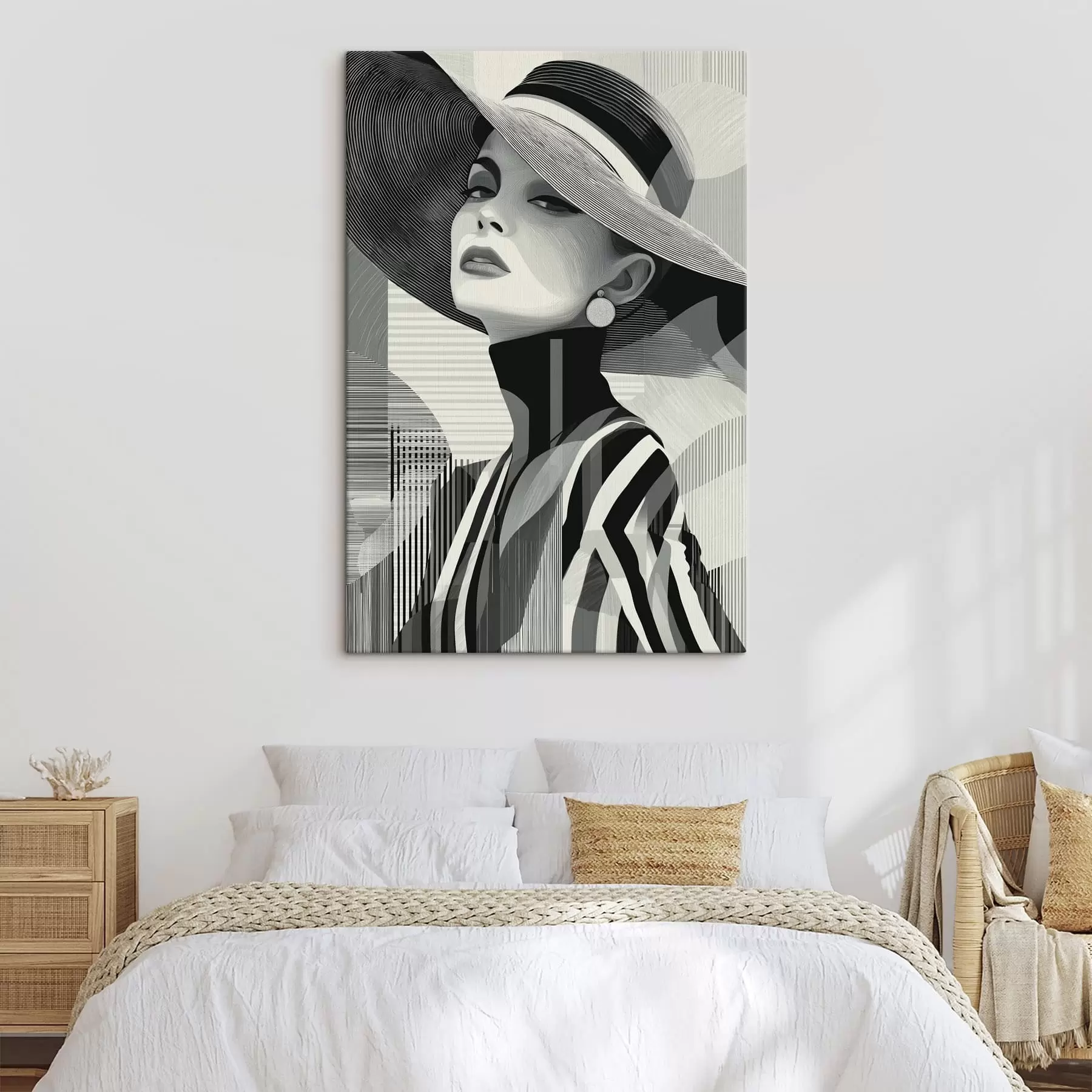 murales de pared Chica con sombrero s49089