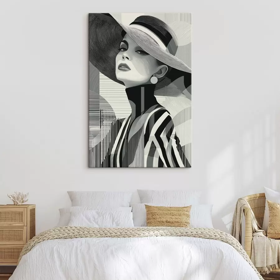murales de pared Chica con sombrero s49089