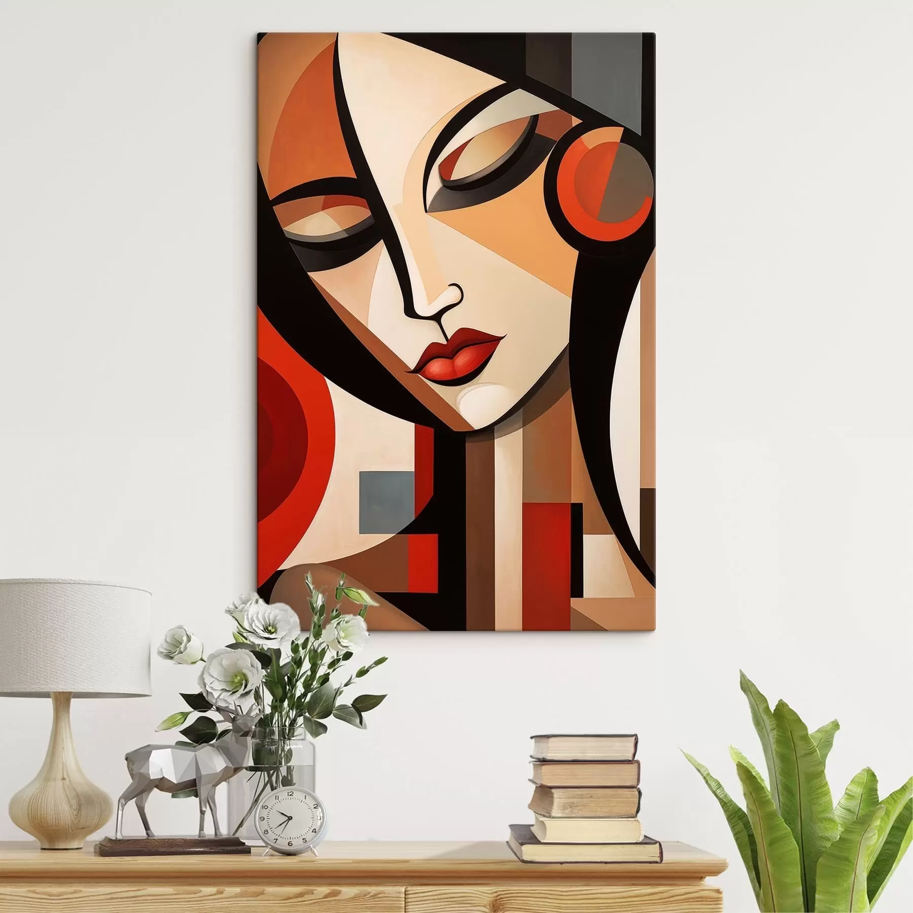 murales de pared Retrato abstracto de mujer s49099