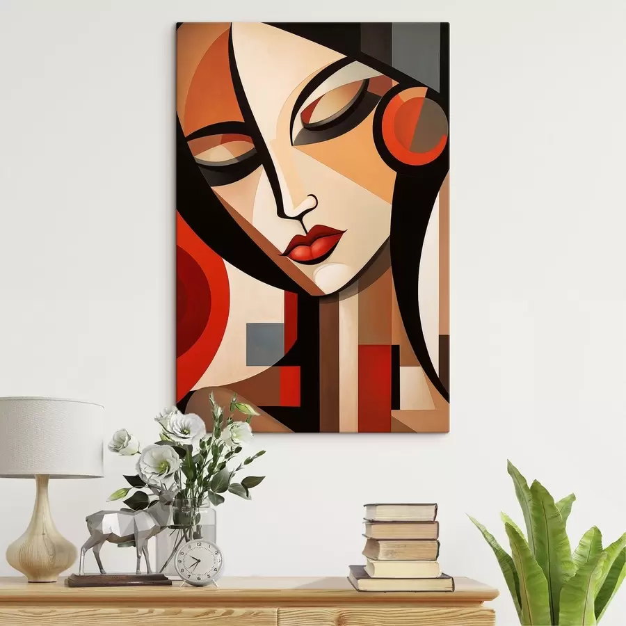 murales de pared Retrato abstracto de mujer s49099
