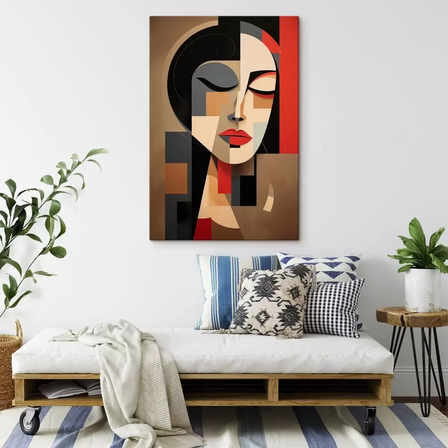 murales de pared Retrato abstracto de mujer s49100