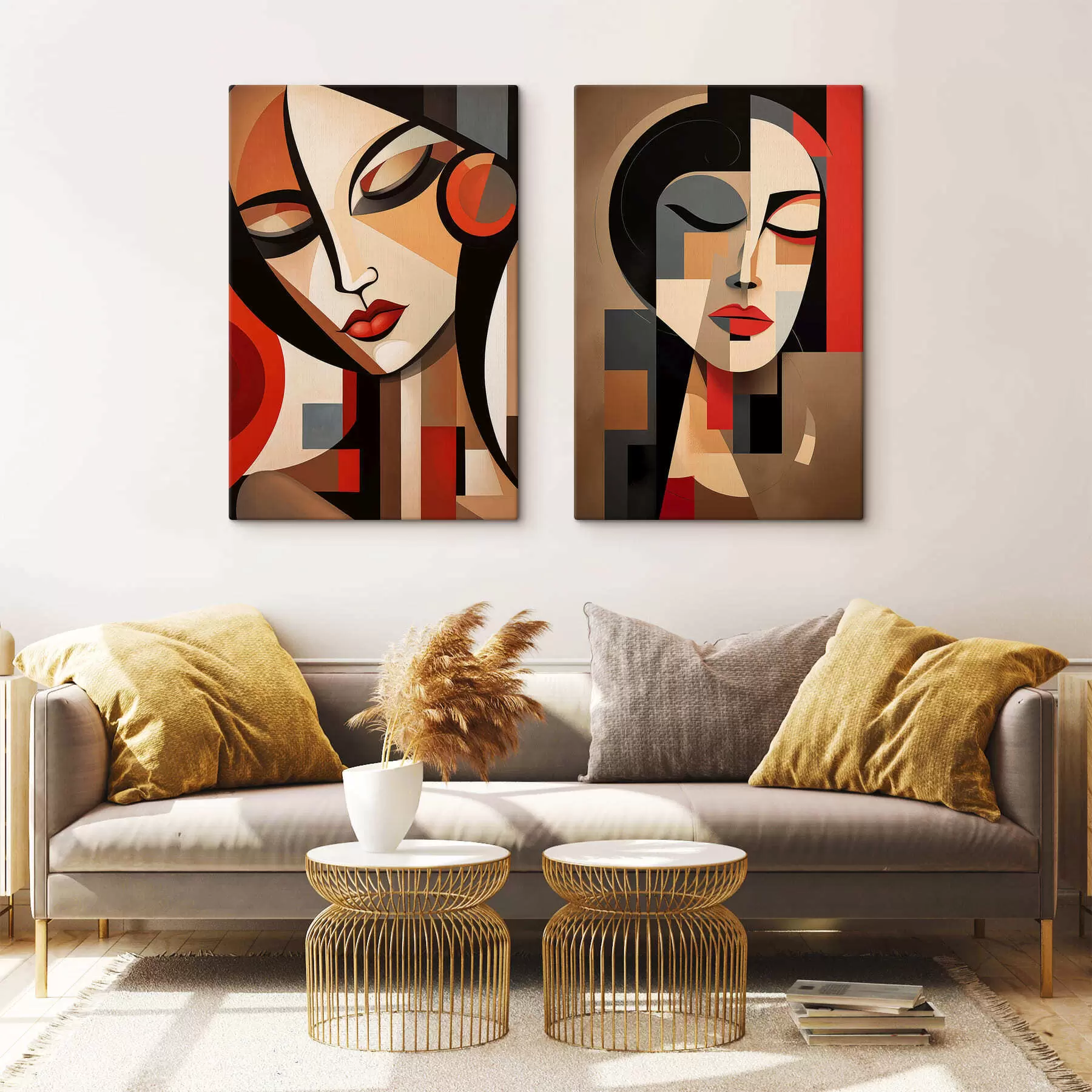 murales de pared Retrato abstracto de mujer m30457