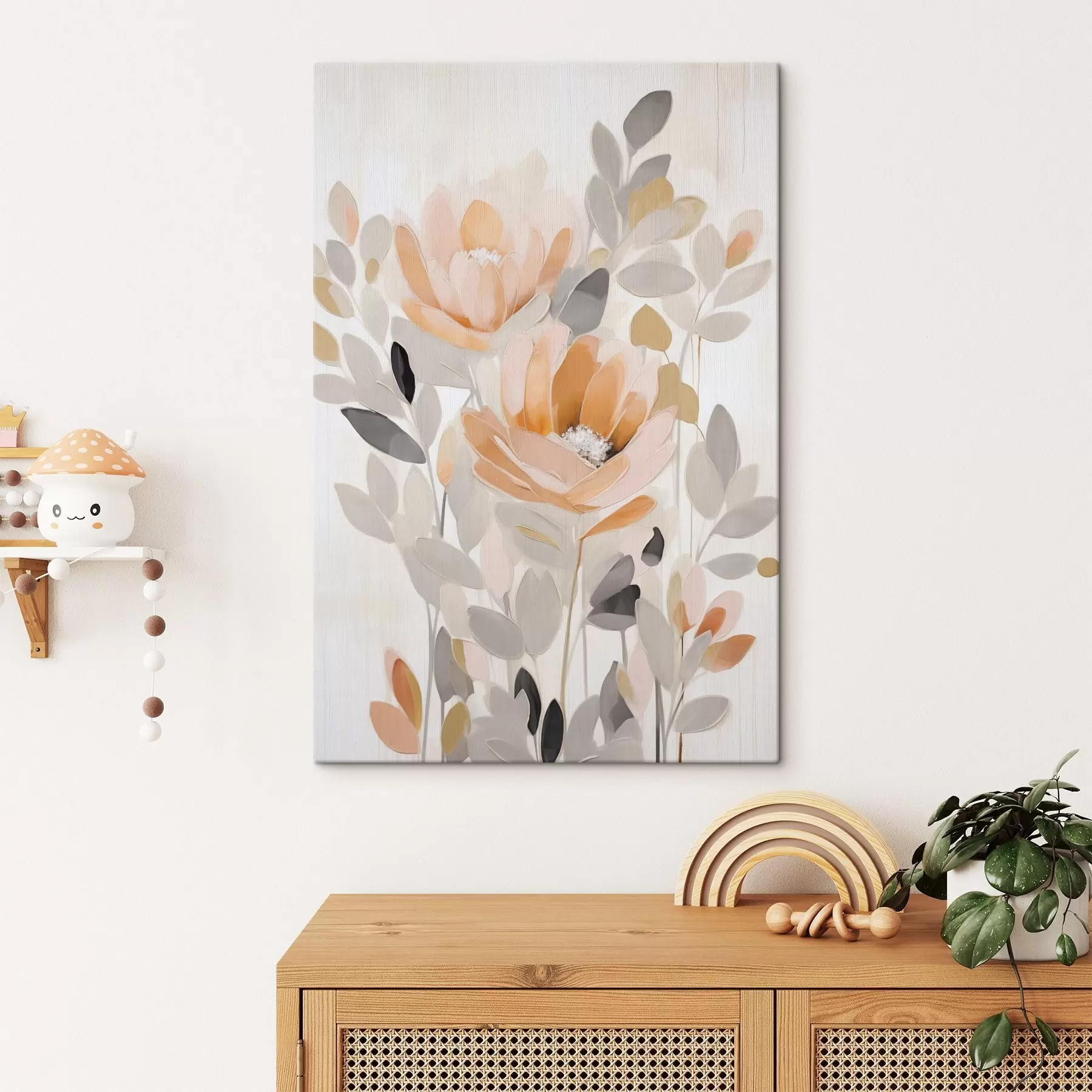 murales de pared Imitación de la pintura a partir de motivos vegetales s49080