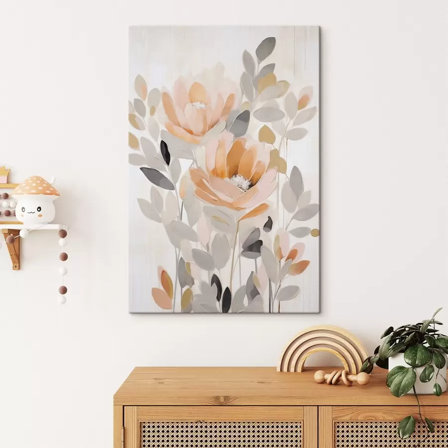murales de pared Imitación de la pintura a partir de motivos vegetales s49080