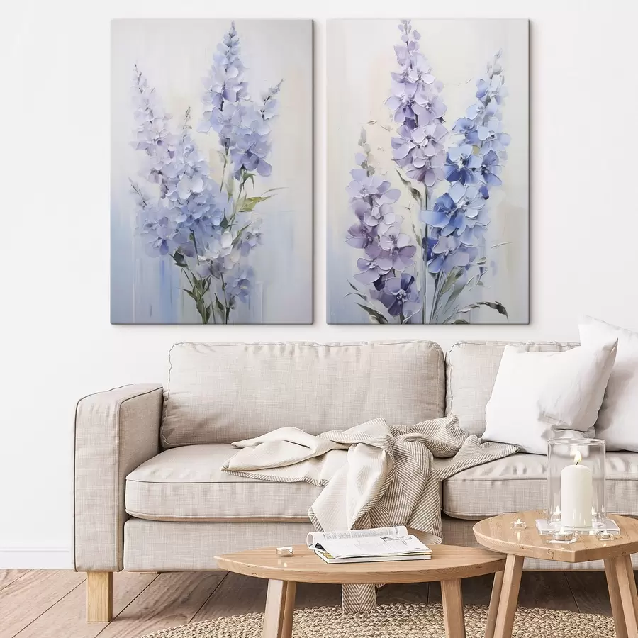 murales de pared Delicada imitación de una pintura de flores silvestres m30445