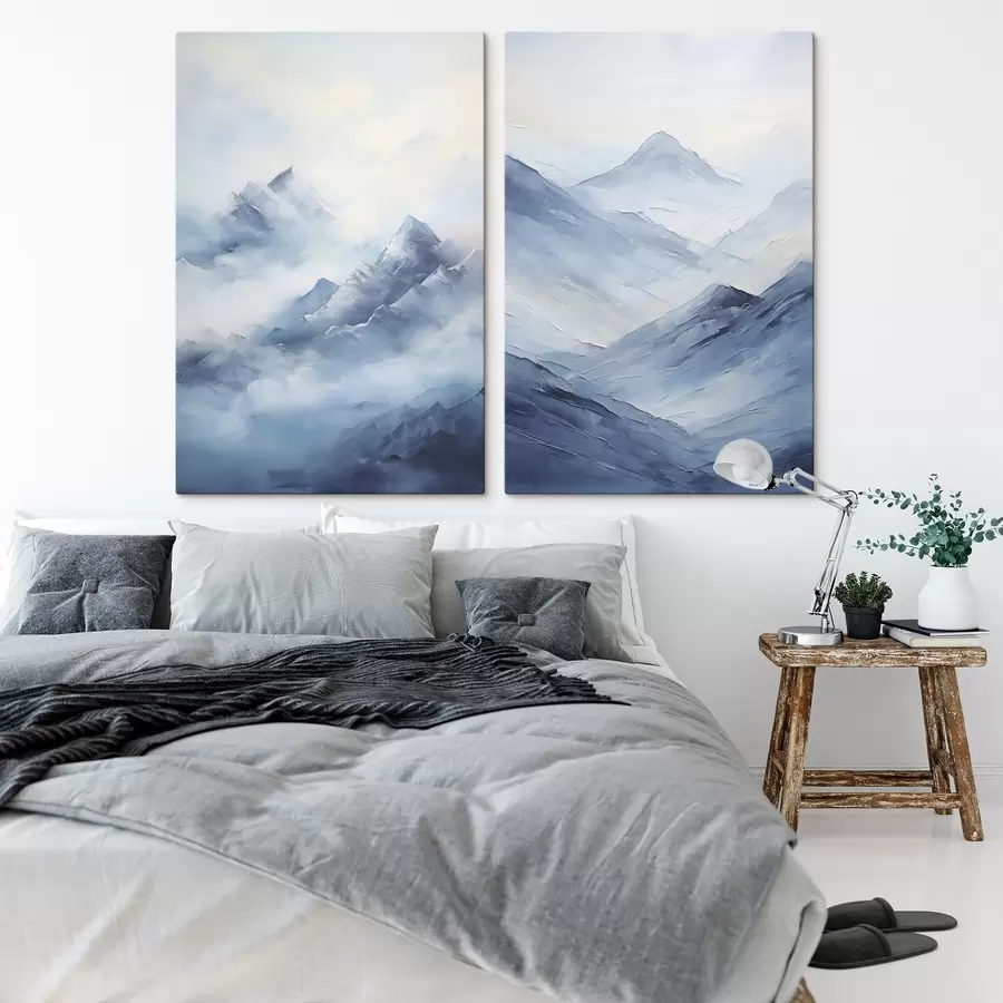 murales de pared Paisaje de montaña imitación de pintura m30448