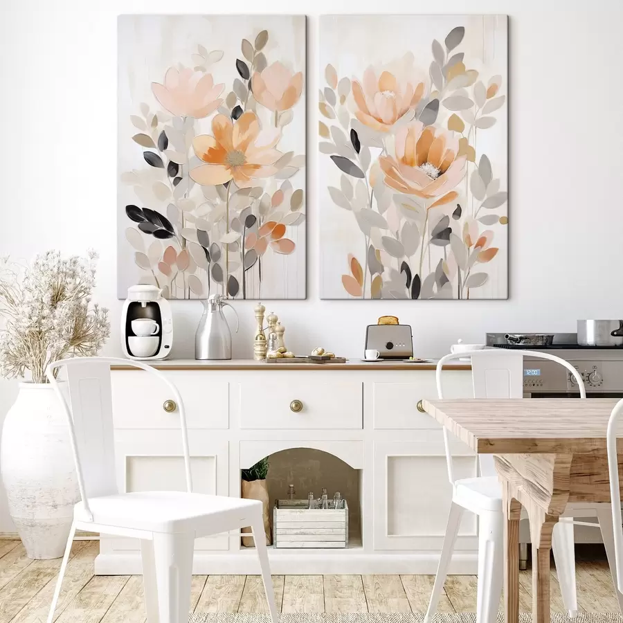murales de pared Imitación de la pintura a partir de motivos vegetales m30453