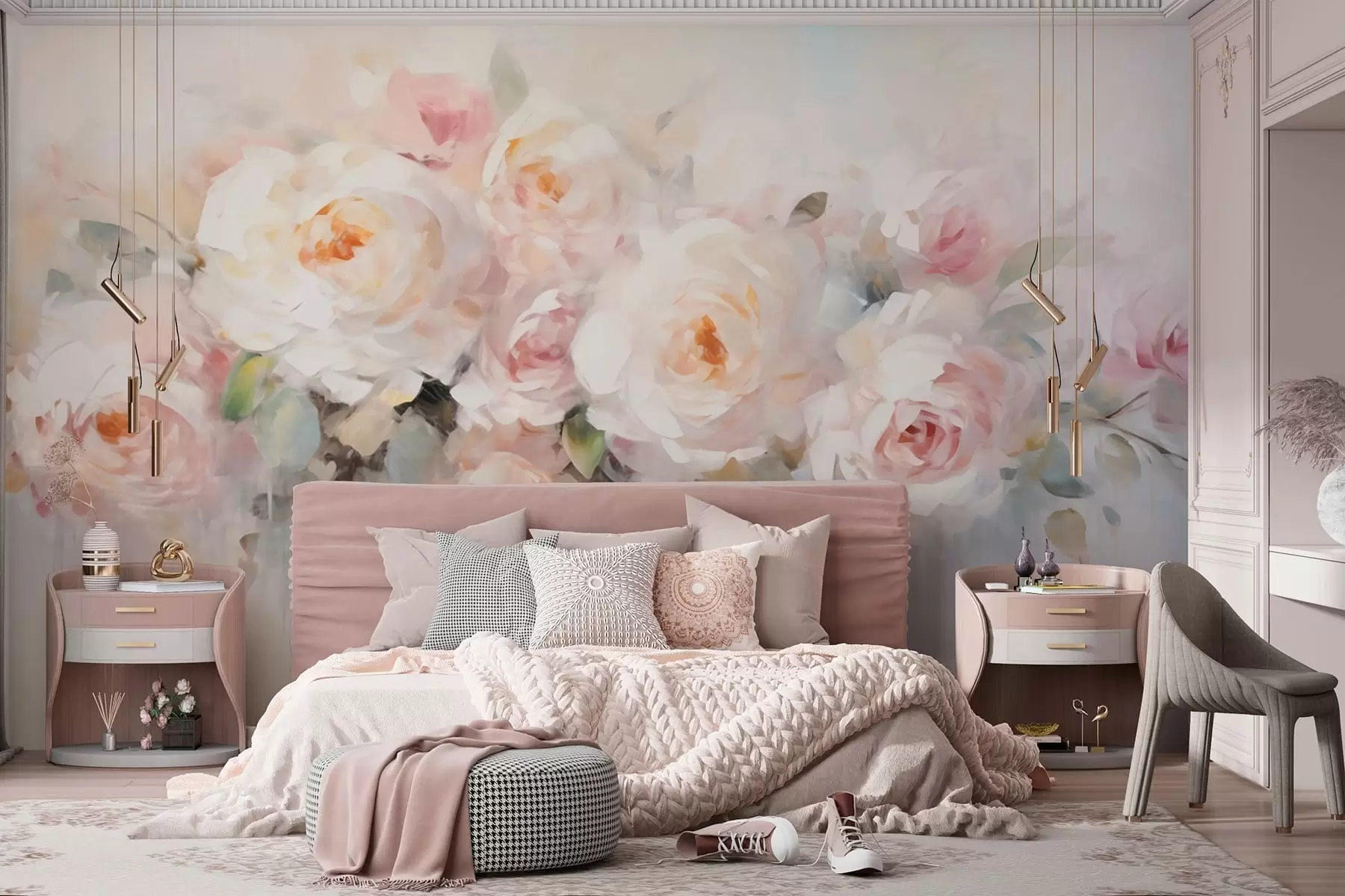 murales de pared Flores clásicas, rosas w05614