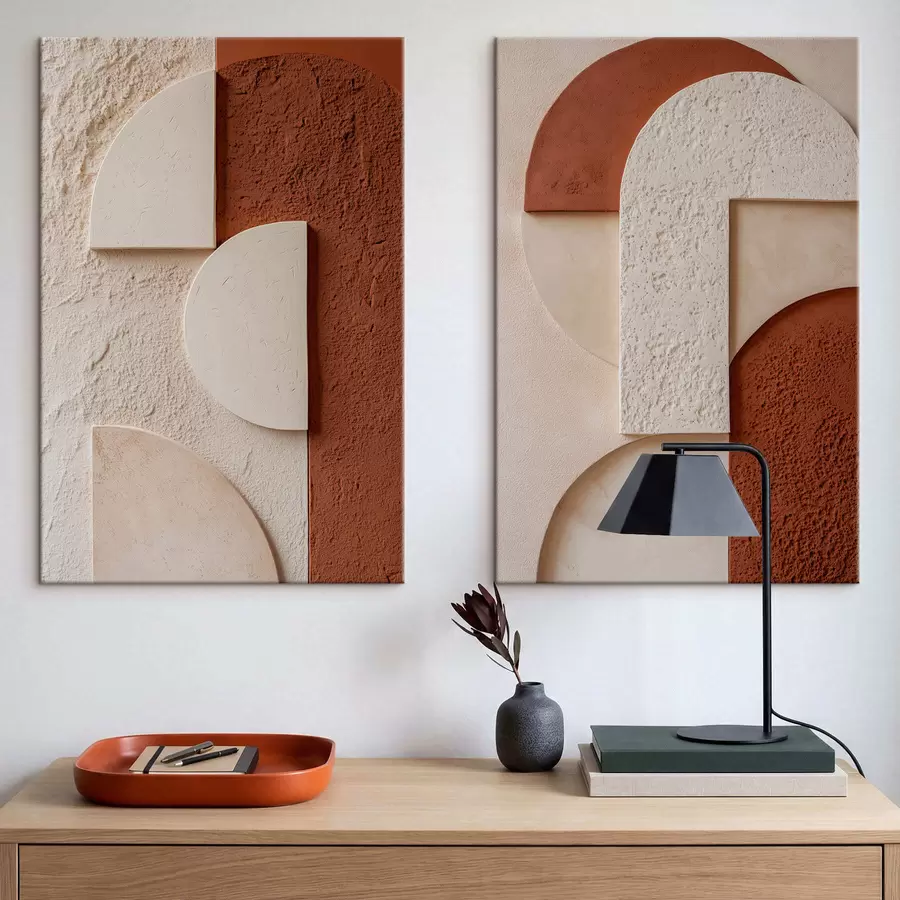 murales de pared Formas geométricas con relieve texturizado m30487