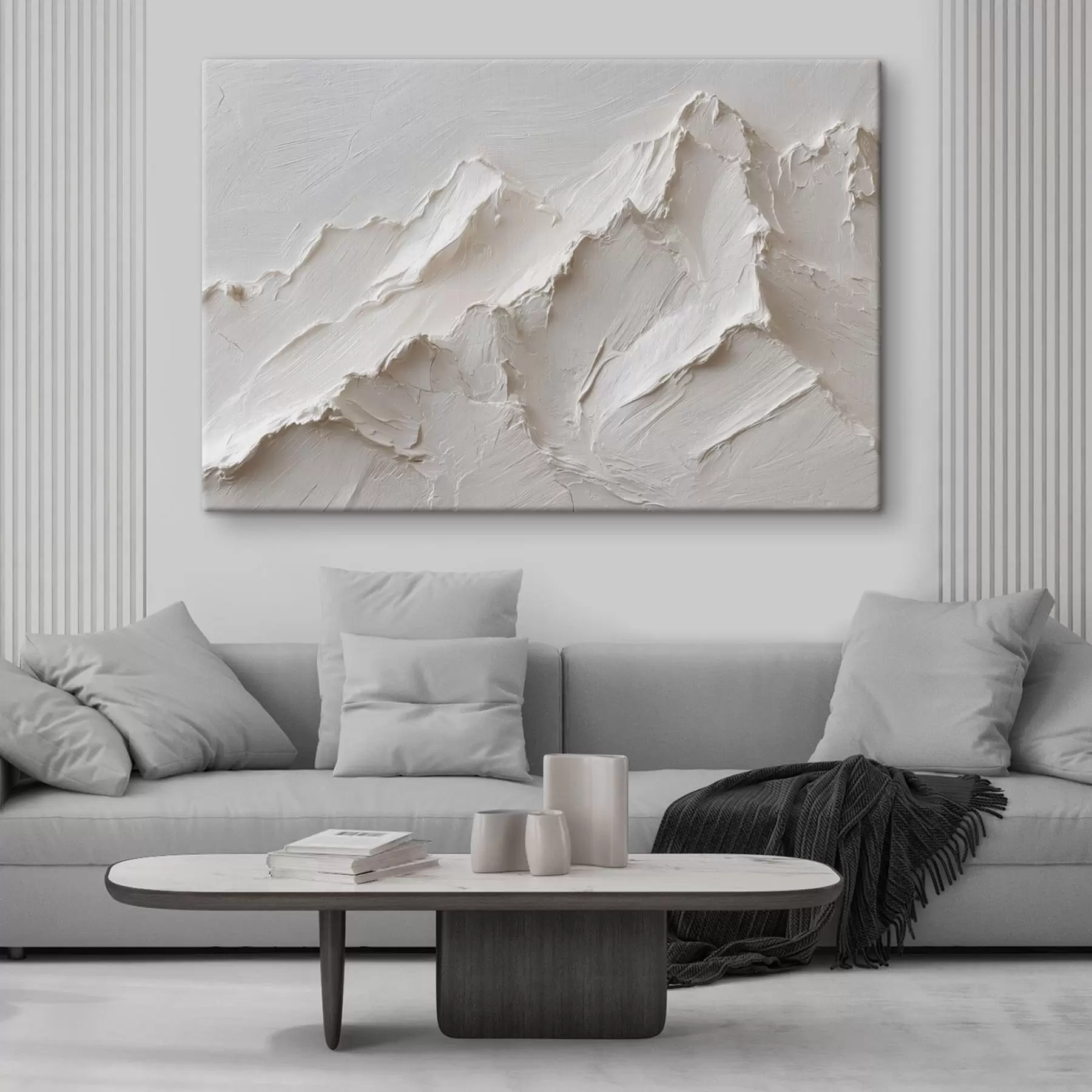 murales de pared Relieve montañoso suave con trazos gruesos s49215