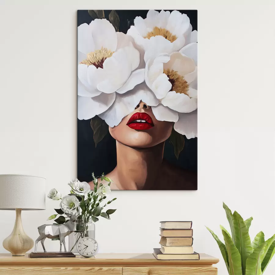 murales de pared chica con flores s49270
