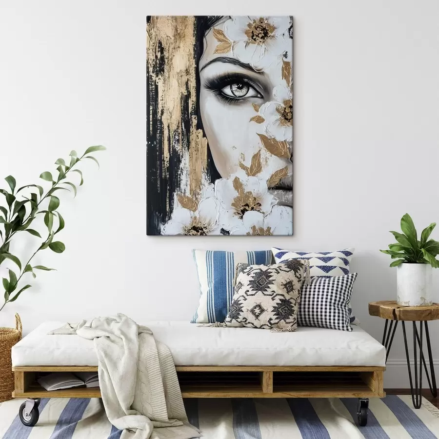 murales de pared chica con flores s49271