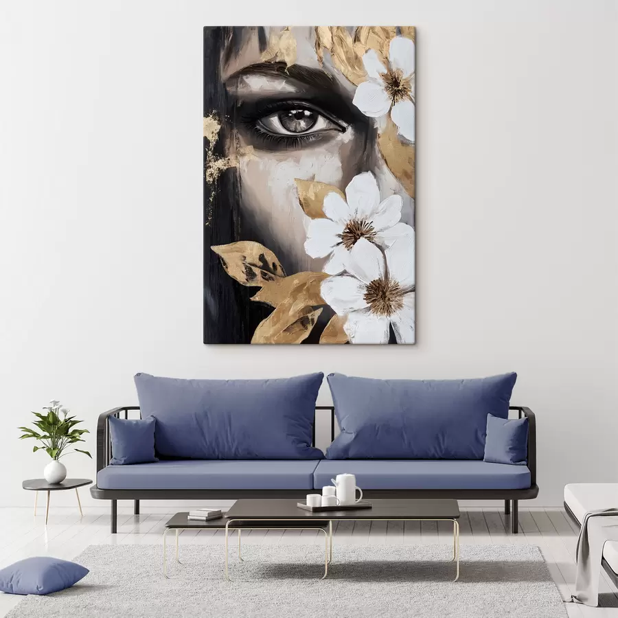murales de pared chica con flores s49272