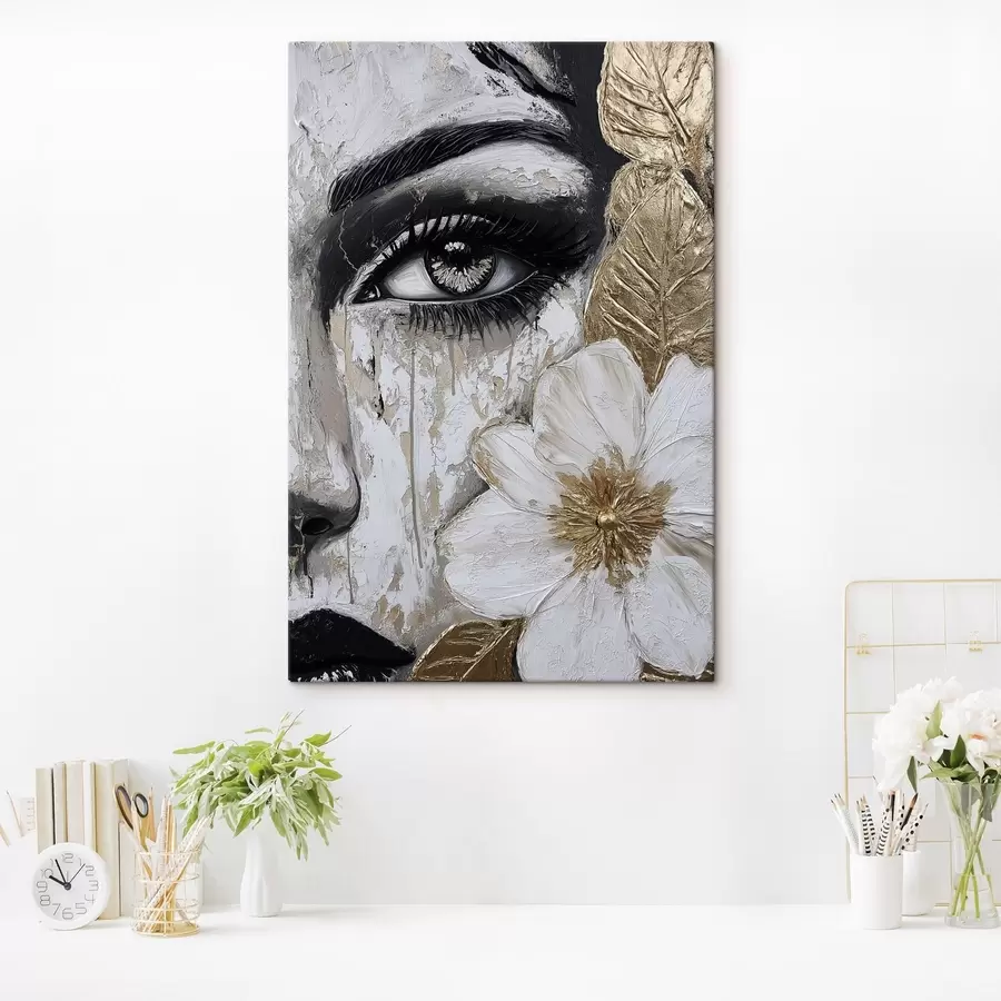 murales de pared chica con flores s49273
