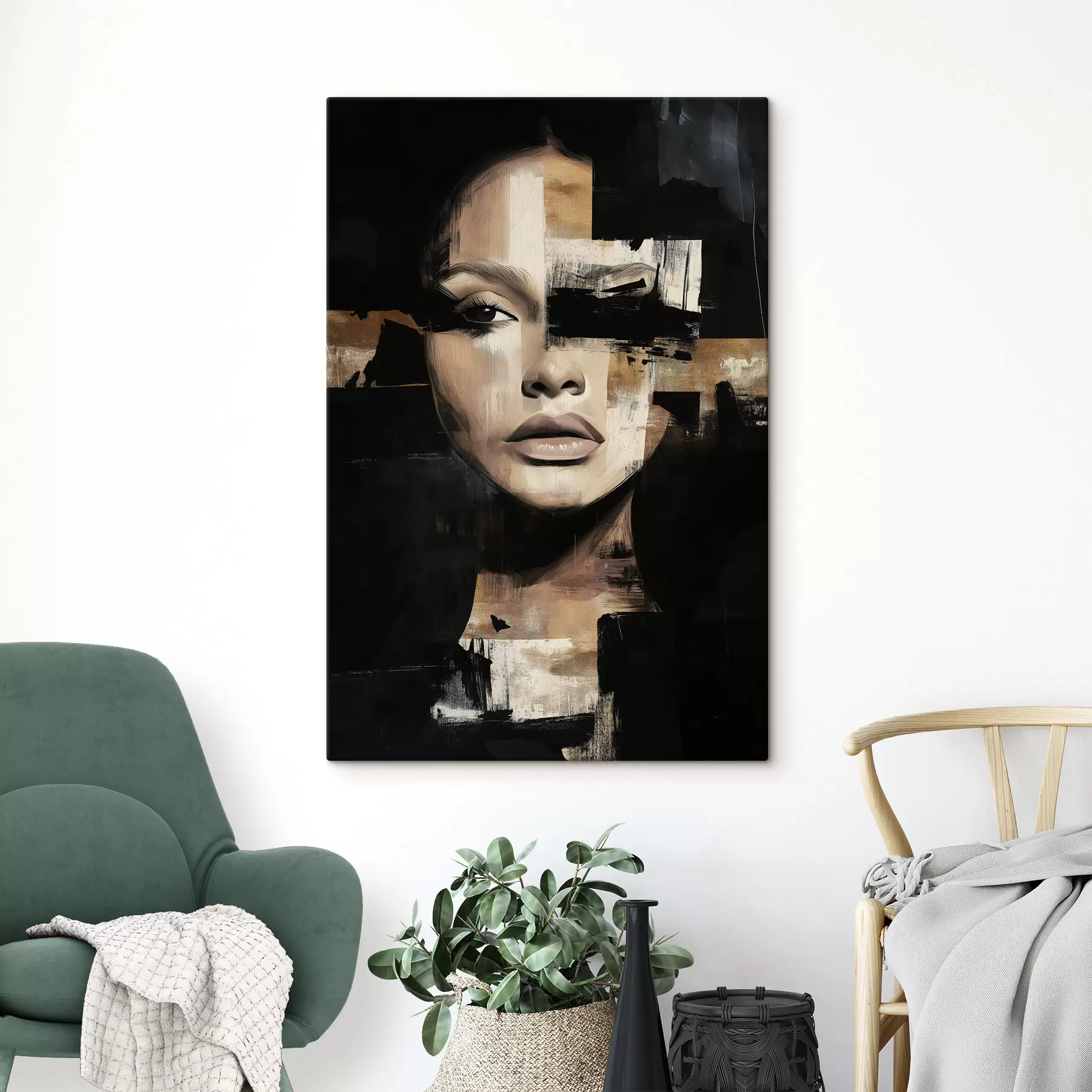 murales de pared Cara abstracta s49283