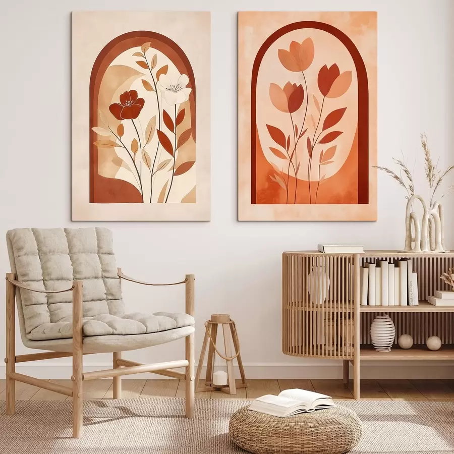 murales de pared flores abstractas m30491
