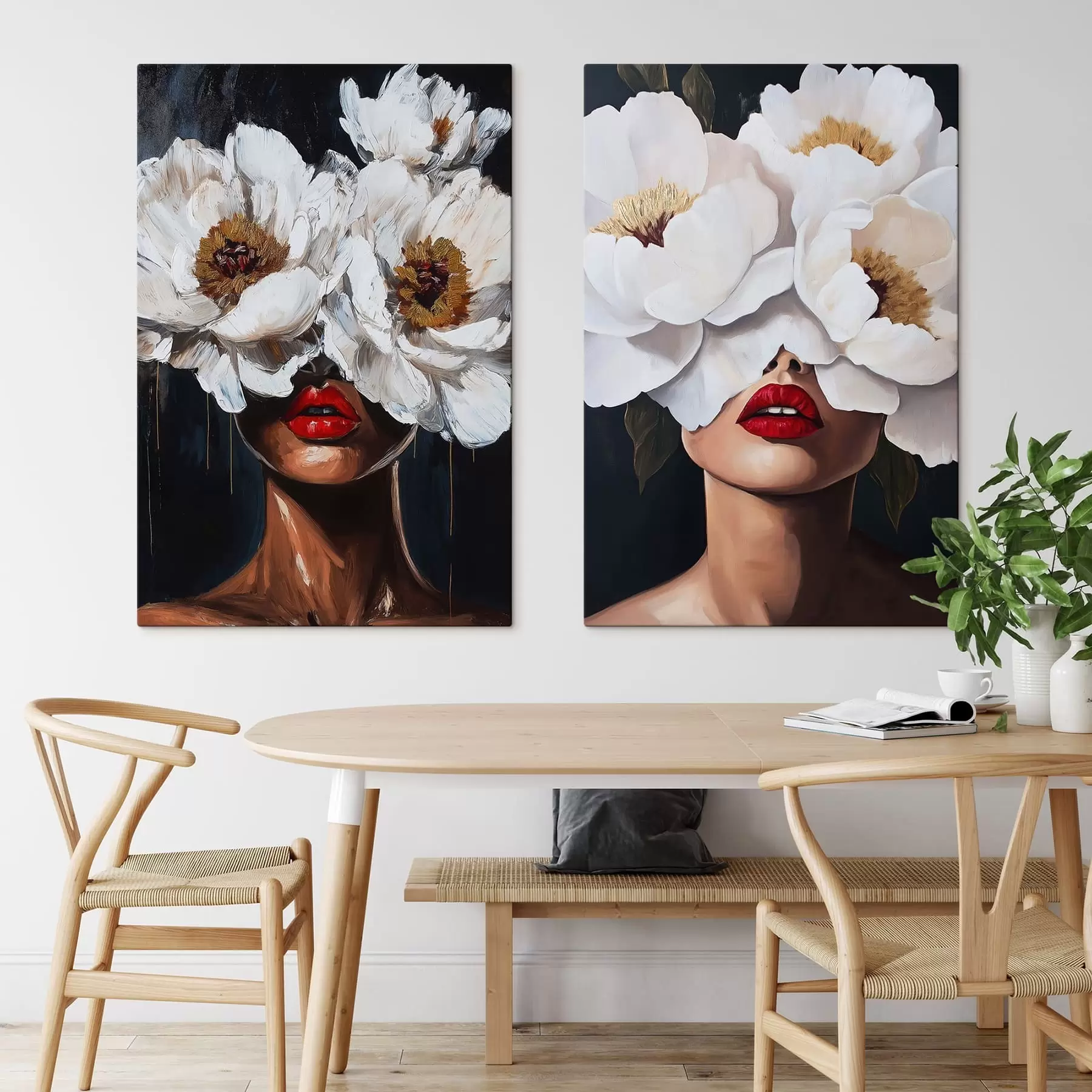 murales de pared Flores en el pelo m30494