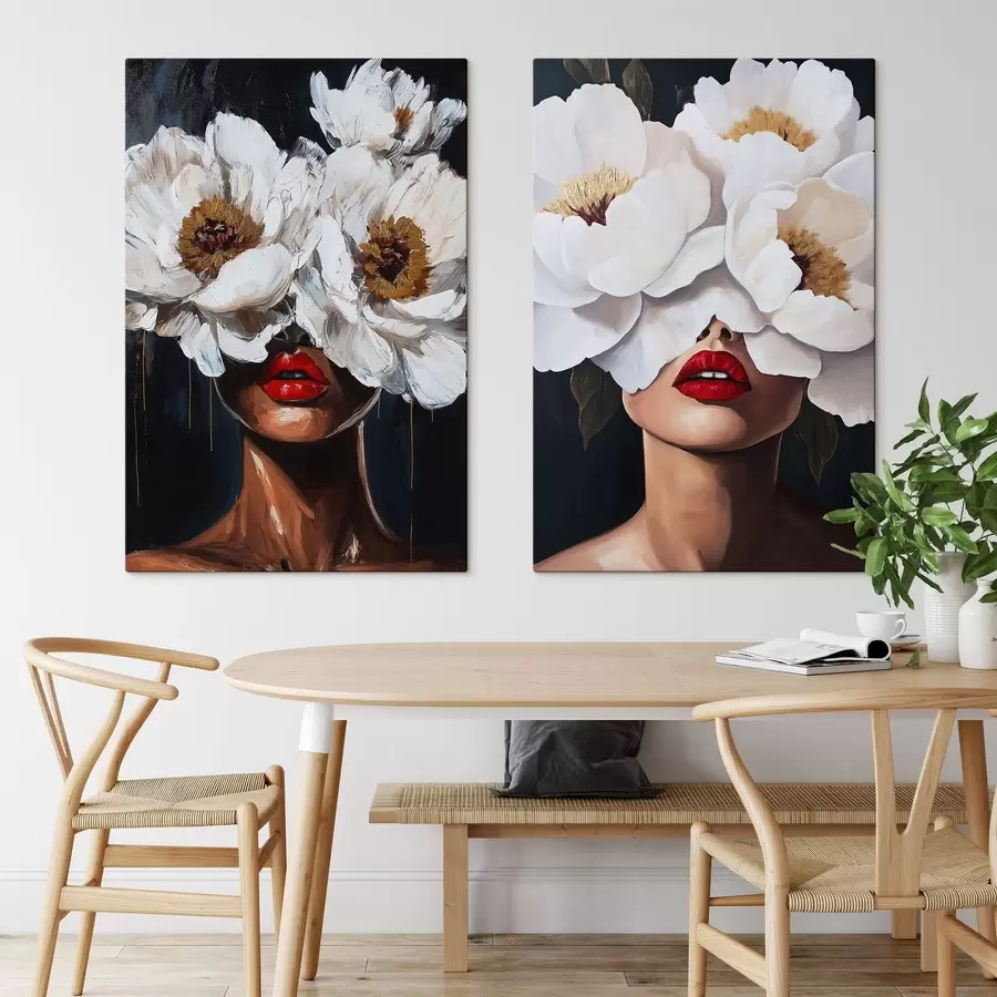 murales de pared Flores en el pelo m30494