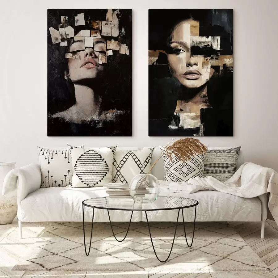 murales de pared Caras abstractas m30498