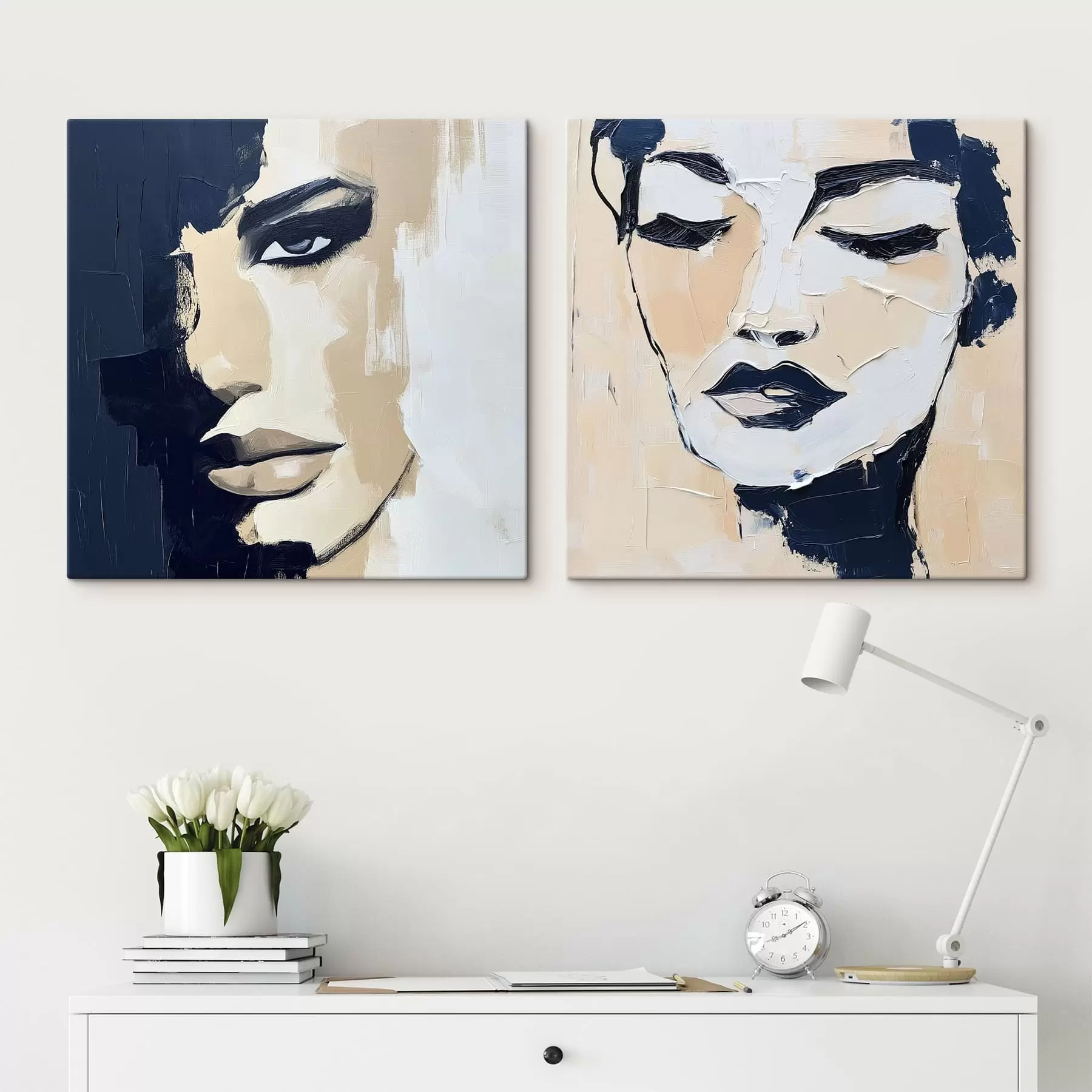 murales de pared Caras abstractas m30499
