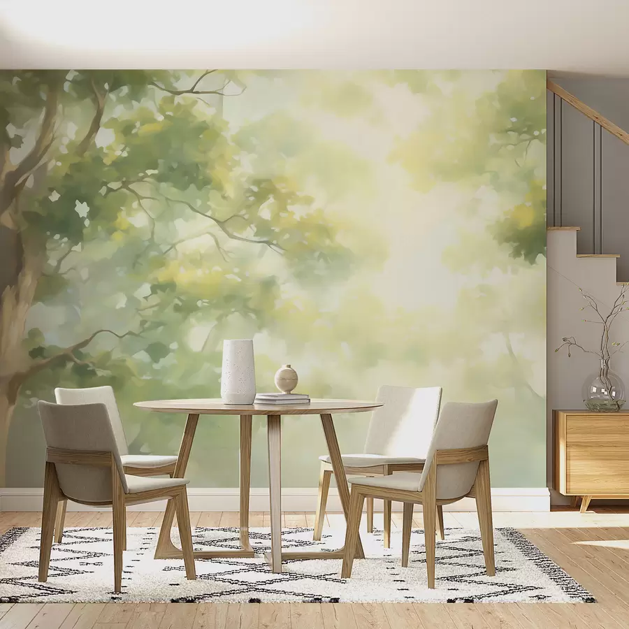 murales de pared Pintura abstracta que imita las ramas de un árbol w05588