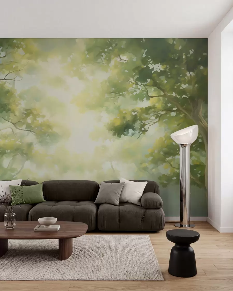 murales de pared Pintura abstracta que imita las ramas de un árbol w05588