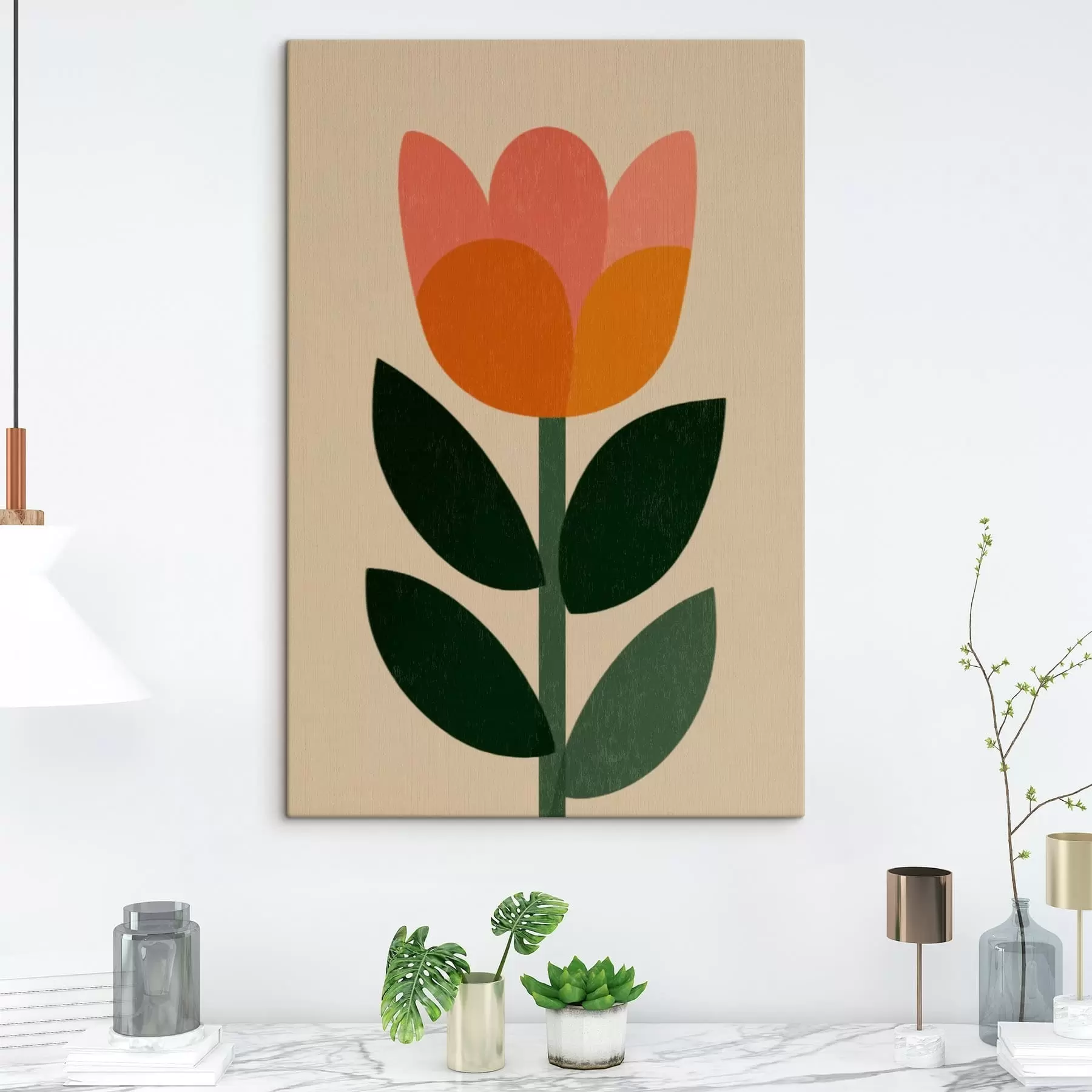 murales de pared Tallo de tulipán s49299