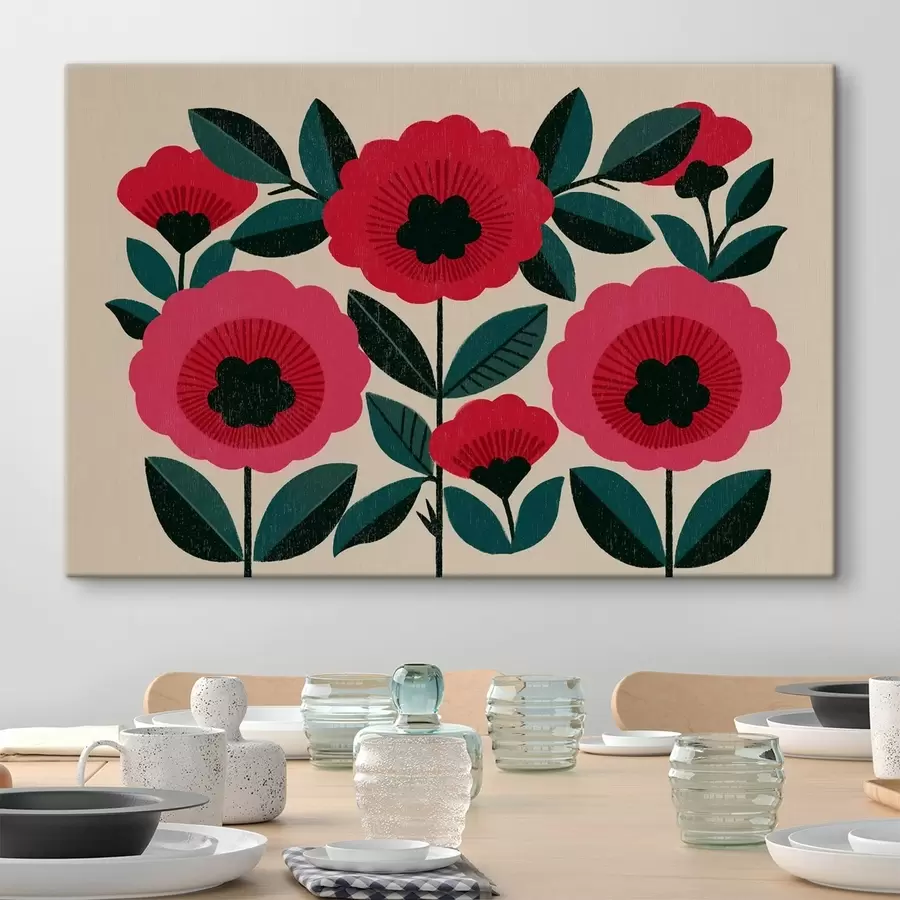 murales de pared Flores populares s49301