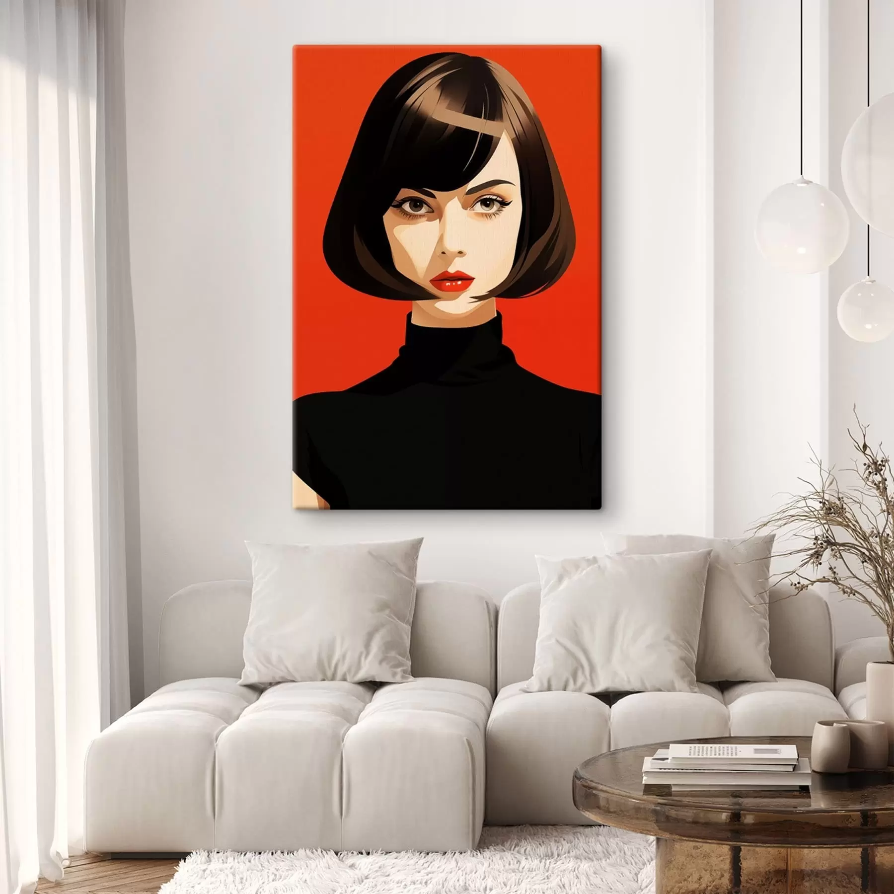 murales de pared Retrato con pelo corto s49303