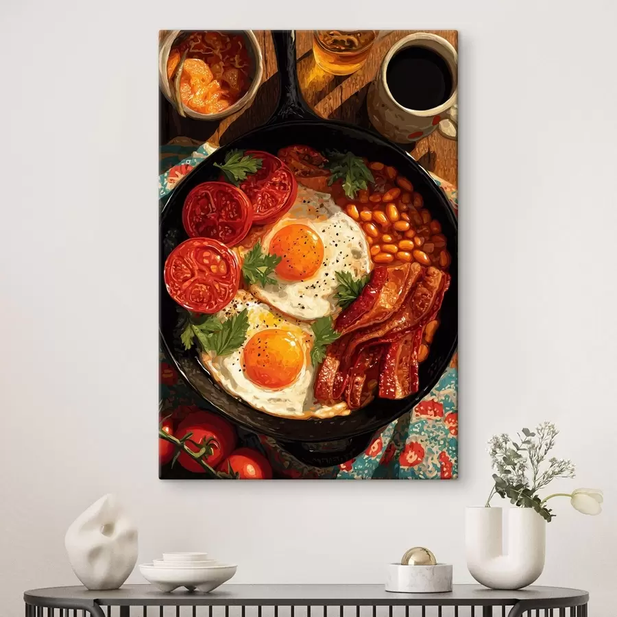 murales de pared Sartén para el desayuno s49308
