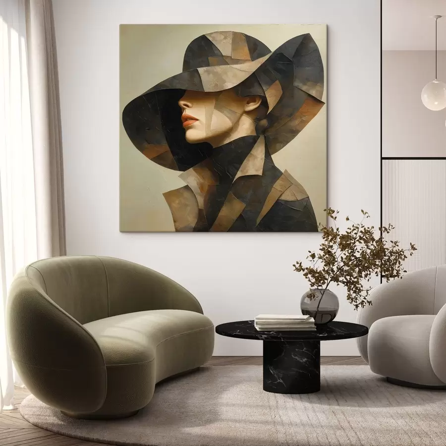 murales de pared Mujer con sombrero s49312