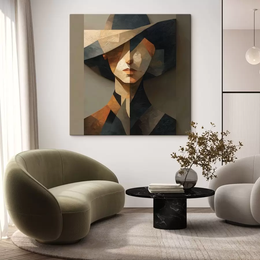 murales de pared Retrato cubista s49313