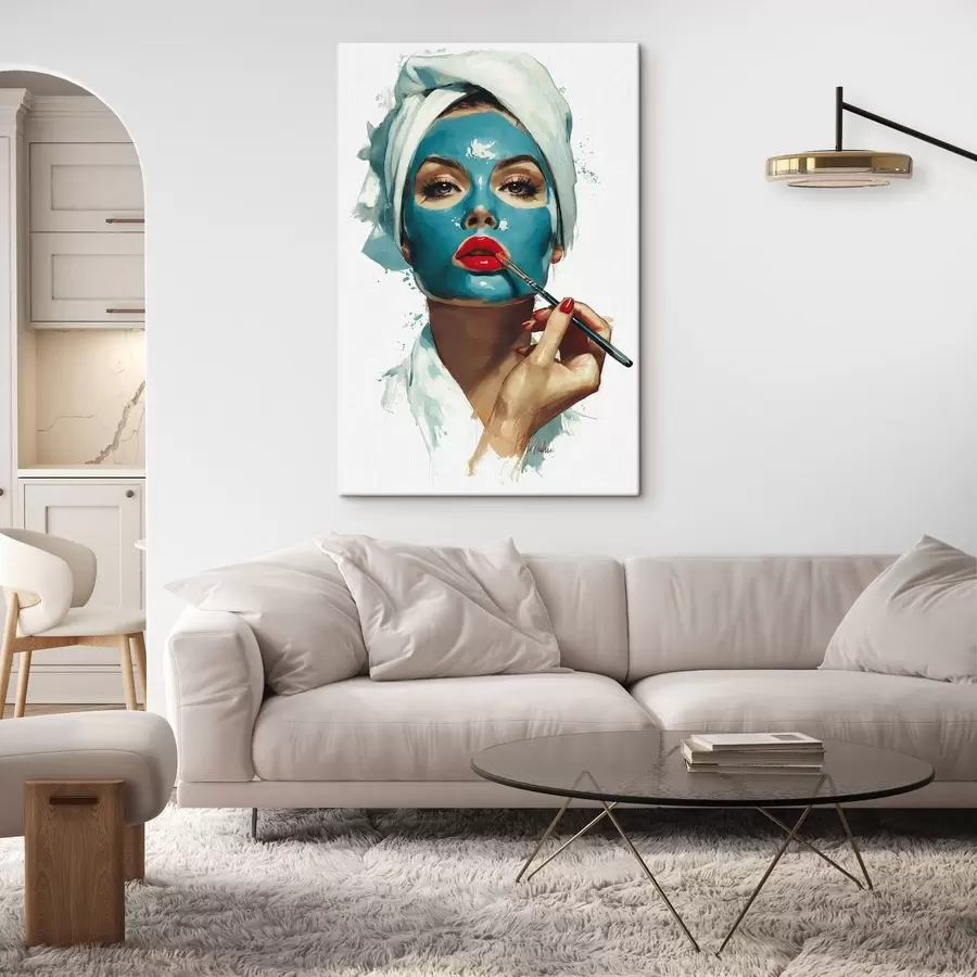murales de pared Ritual de mascarilla facial s49315