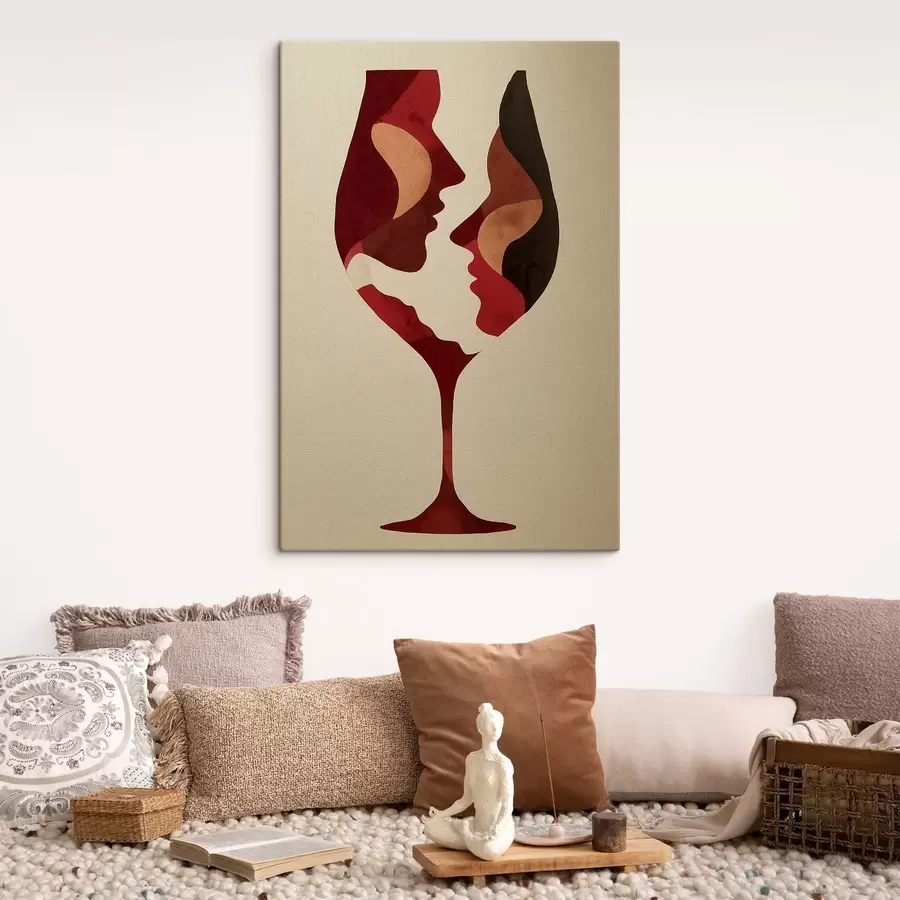 murales de pared Rostros en el vino s49322