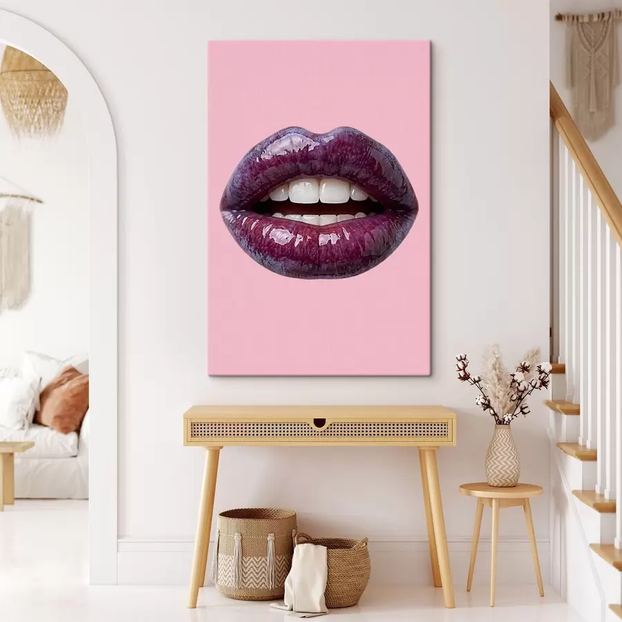 murales de pared Labios color ciruela aterciopelados s49337
