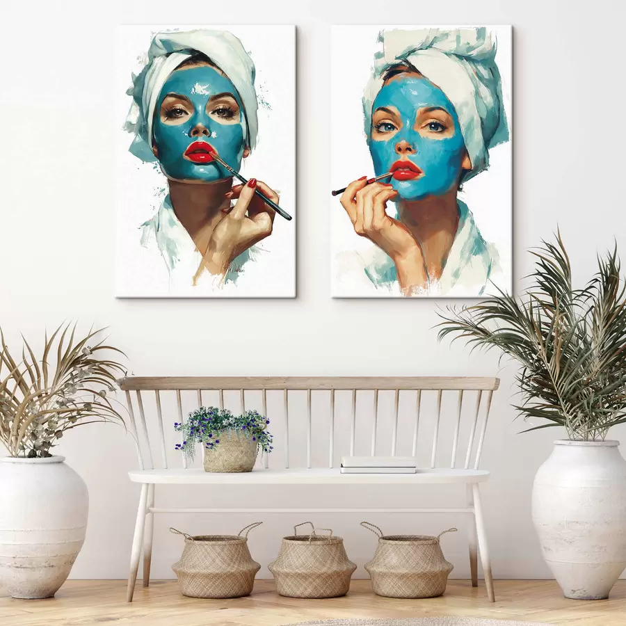 murales de pared Ritual de belleza azul m30506
