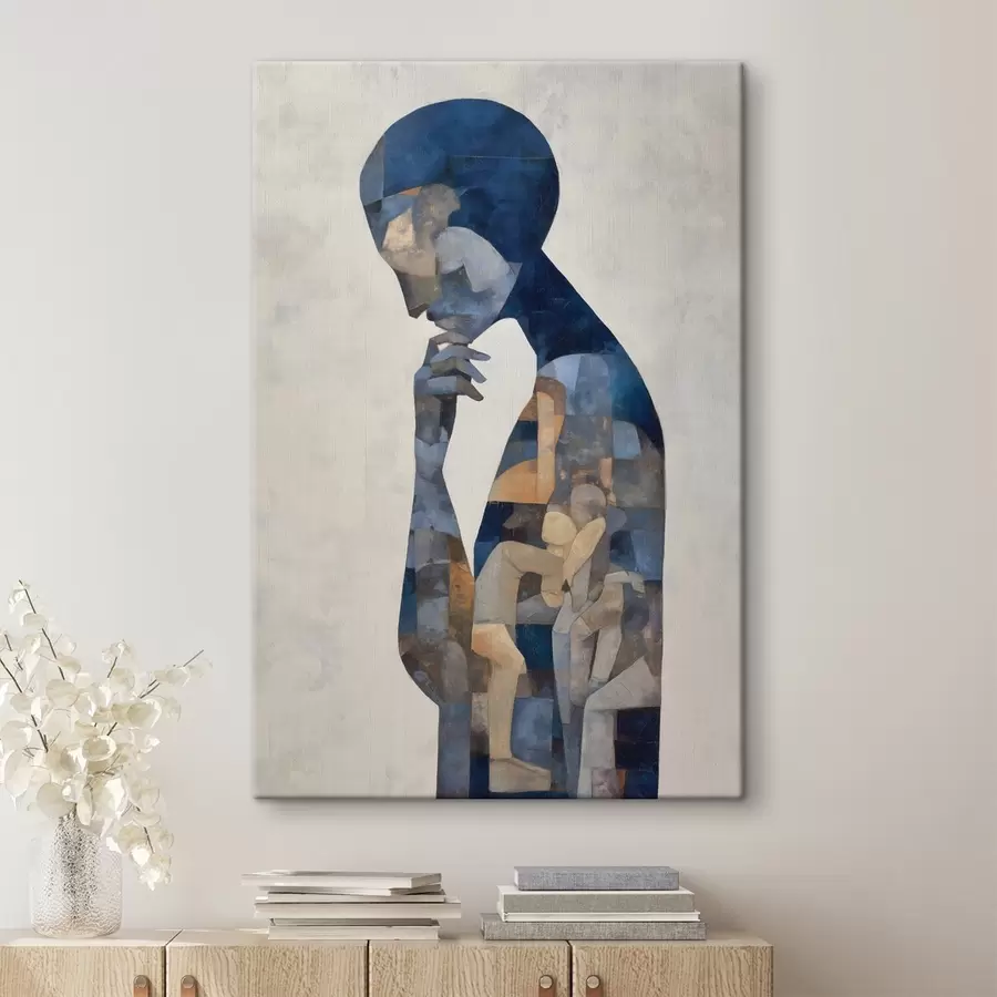 murales de pared Pensador, retrato abstracto s49252