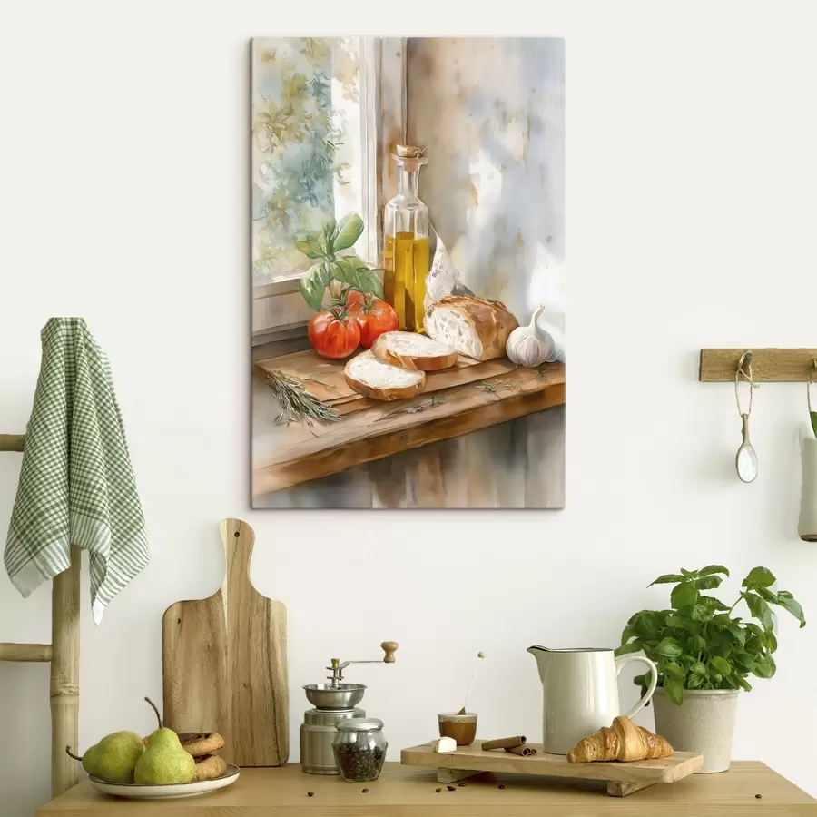 murales de pared Naturaleza muerta italiana en acuarela s49255