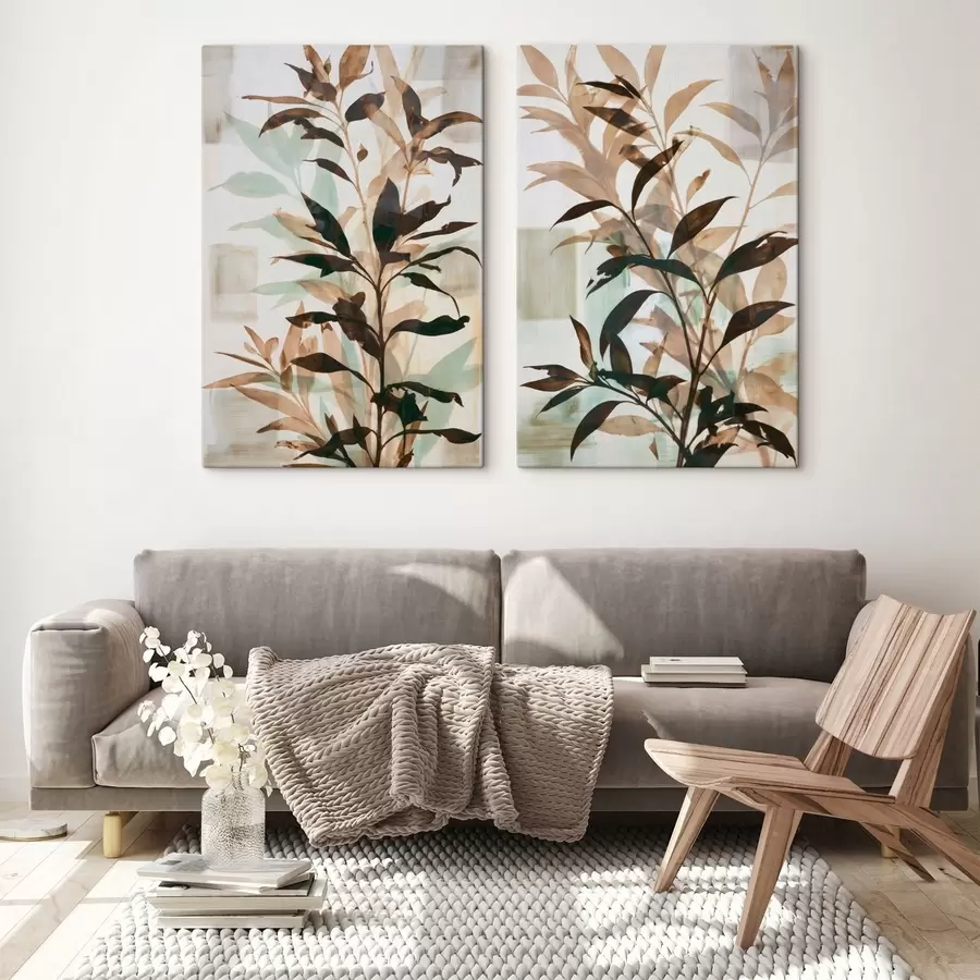 murales de pared Ramas y hojas abstractas m30466