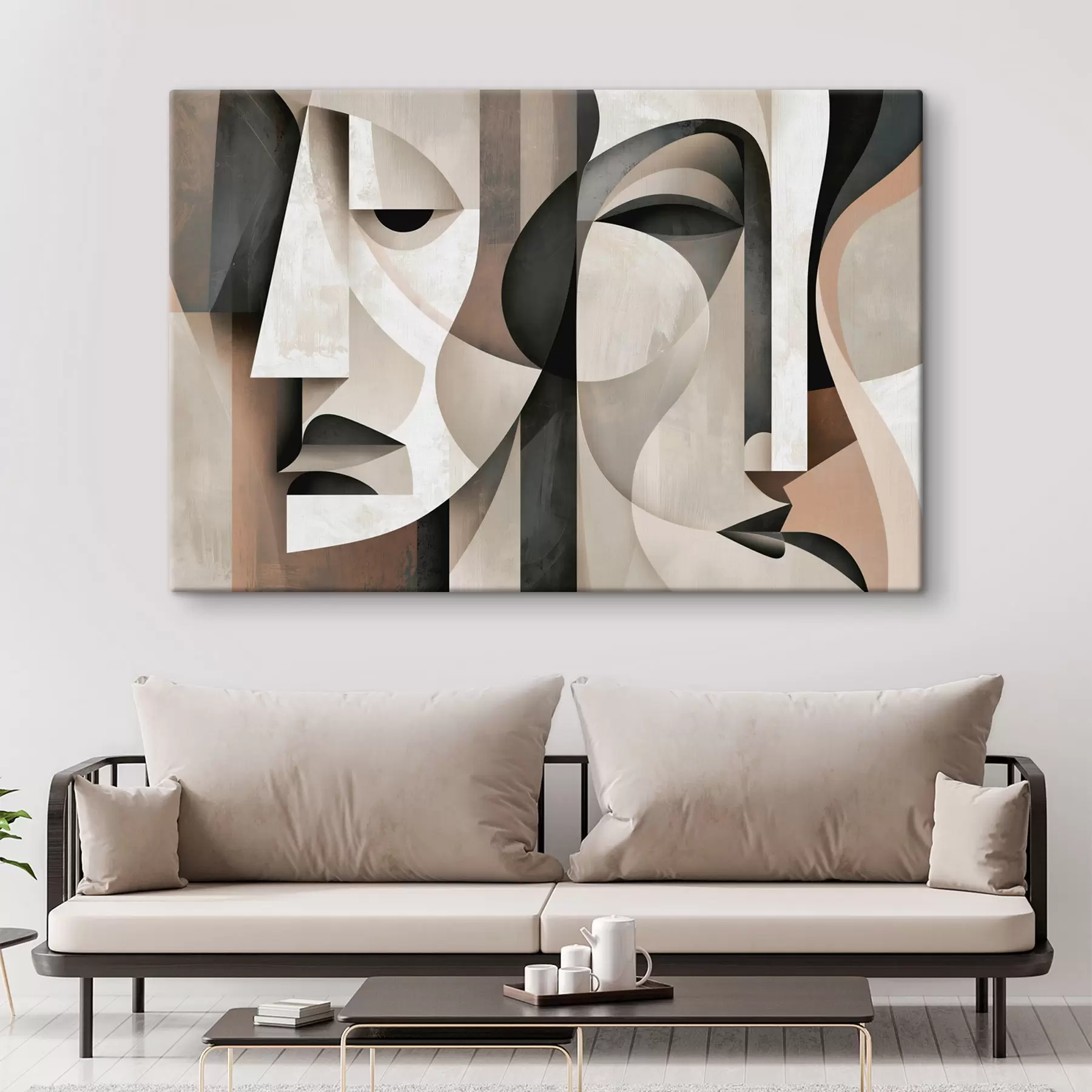 murales de pared Caras abstractas s49344