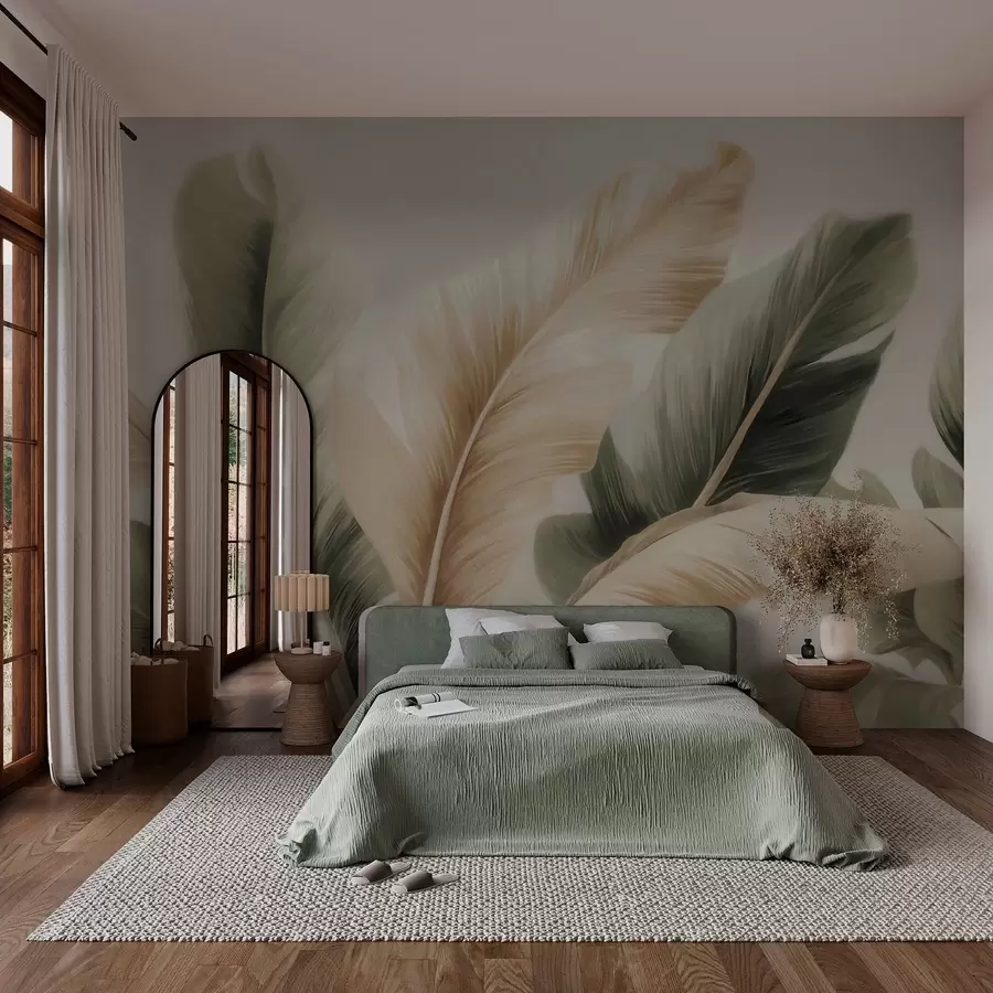murales de pared Hojas de plátano w05648