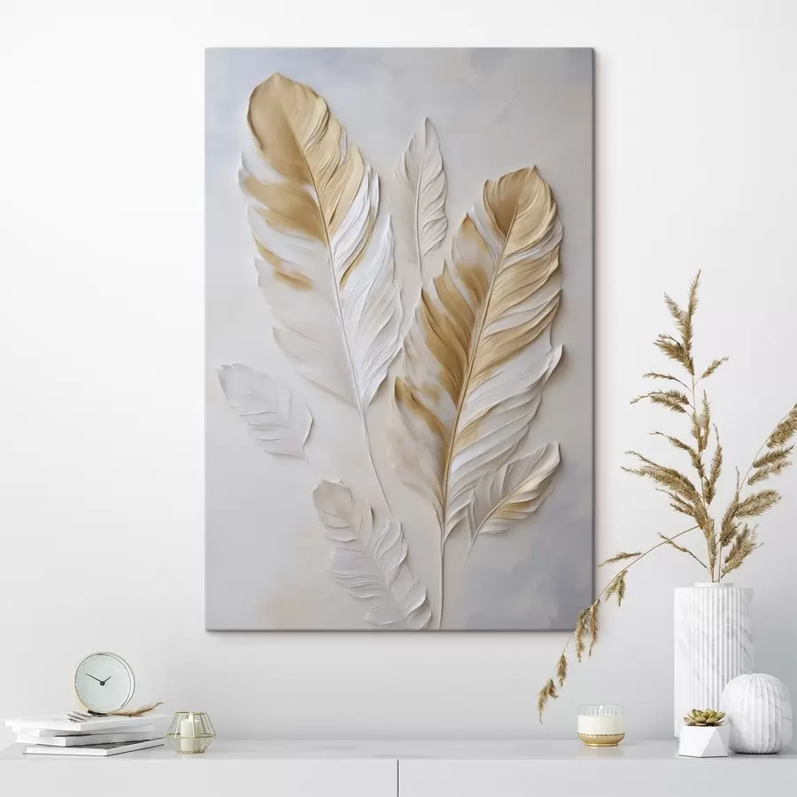murales de pared Imagen plana de plumas estilizadas s49387