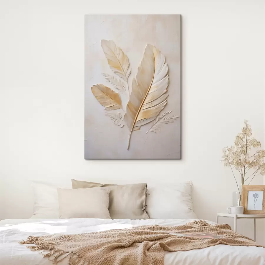 murales de pared Imagen de plumas decorativas planas s49388
