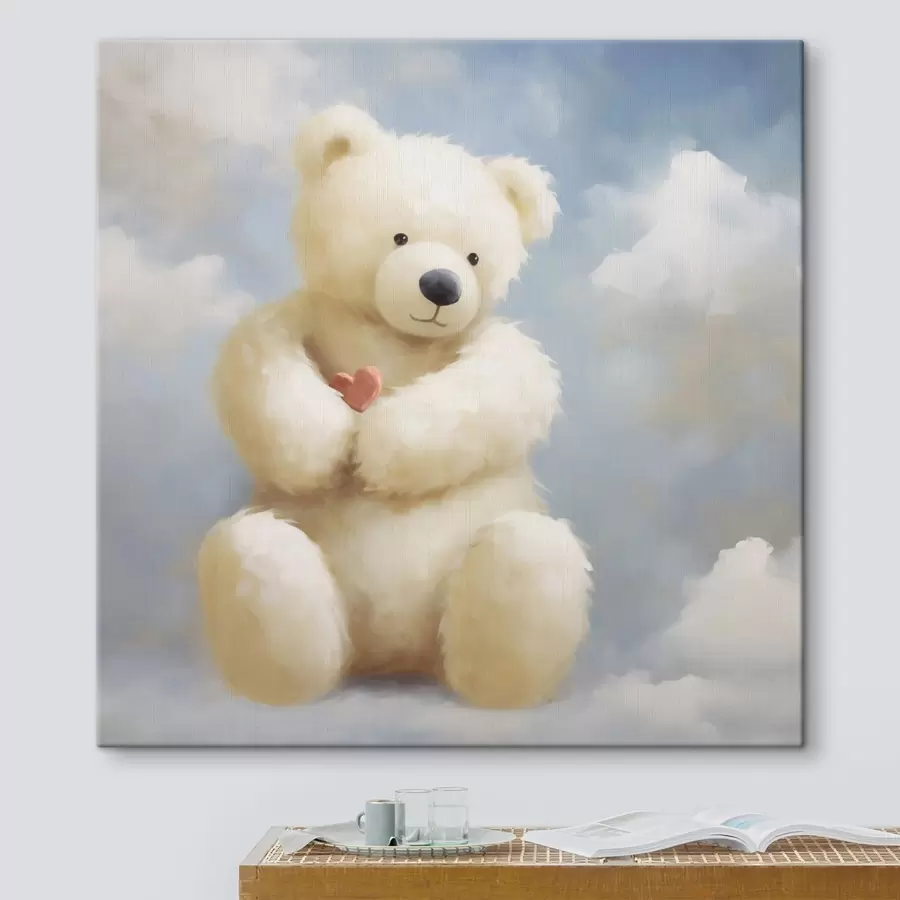 murales de pared Oso con un corazón pequeño, pintura de imitación s49395