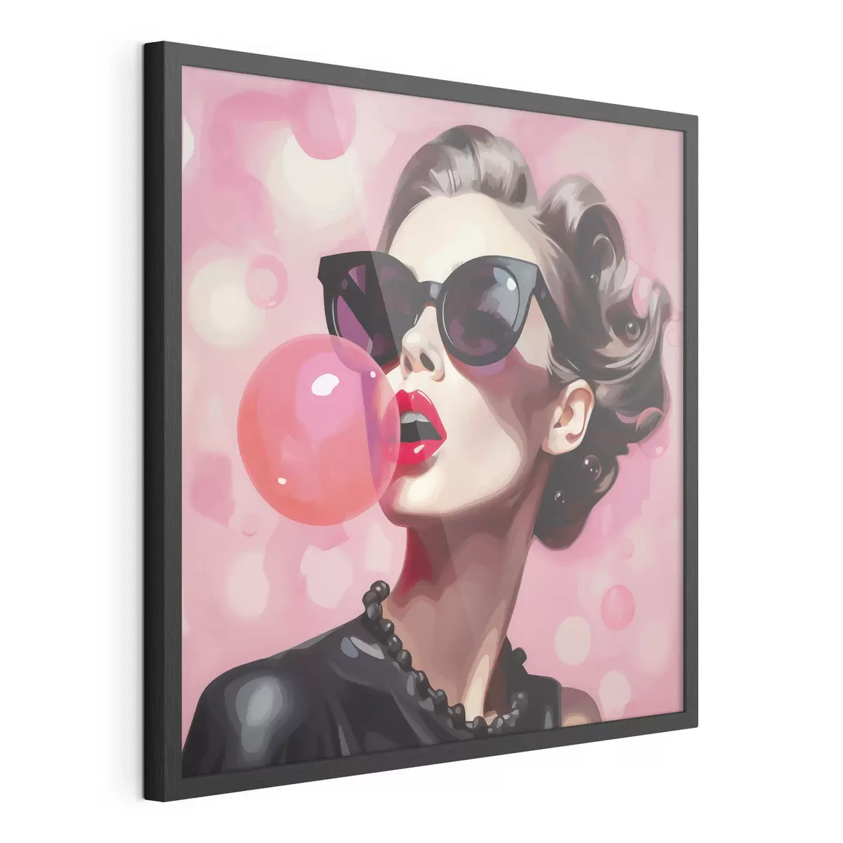 Poster Ilustración de imitación de una chica con gafas de sol f49385