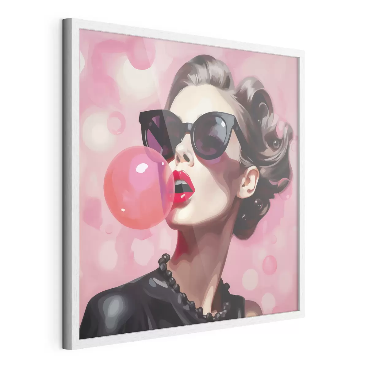 Poster Ilustración de imitación de una chica con gafas de sol f49385