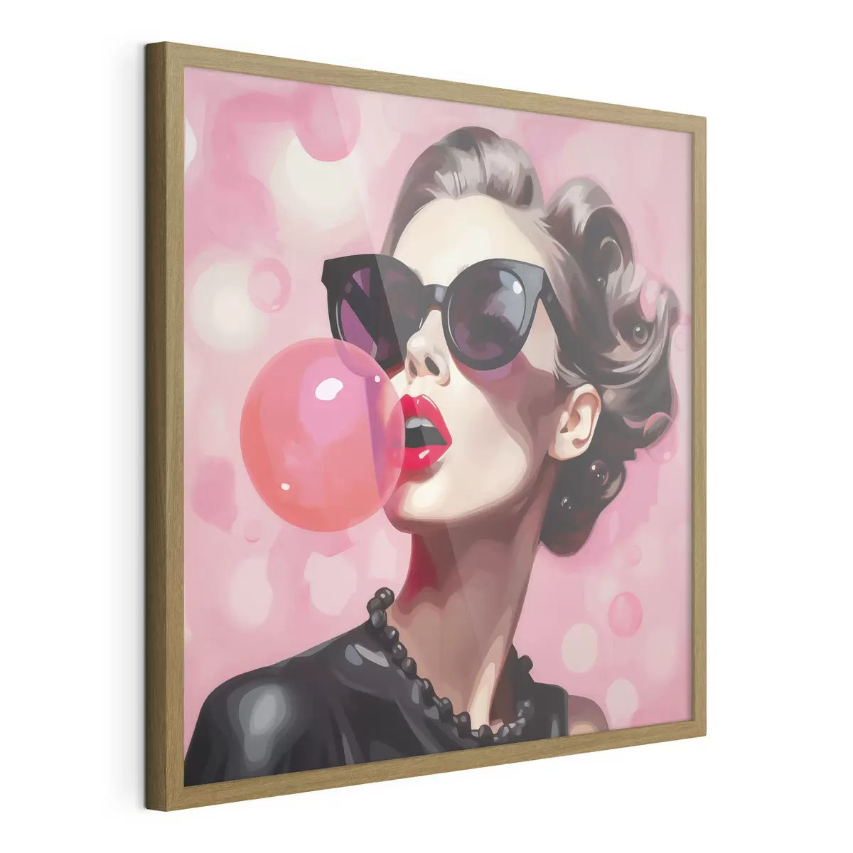 Poster Ilustración de imitación de una chica con gafas de sol f49385