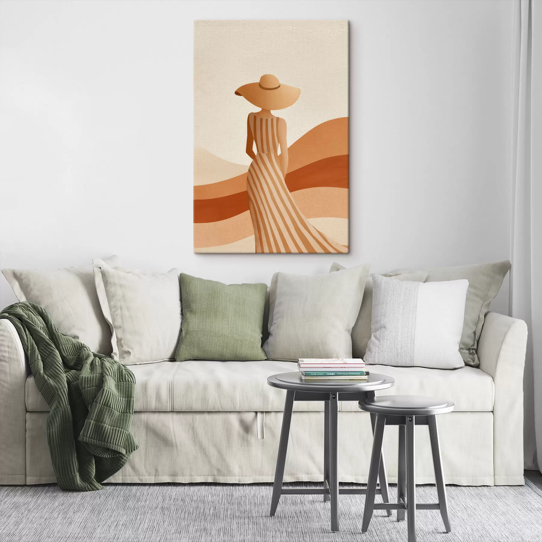 murales de pared Mujer con sombrero s49437